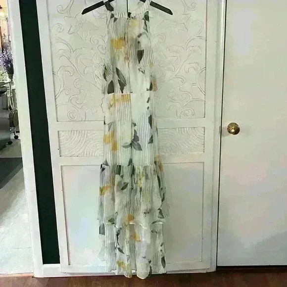 NWT Anthropologie Midi Dress Floral Tiered Size 8 - Picture 5 of 16